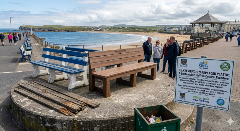 Kilkee Benches Replaced Plastic: A Sustainable Shift in Coastal Furniture